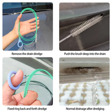 Load image into Gallery viewer, 118ft/197ft Green Car Drain Dredge Cleaning Scrub Brush Auto Sunroof Long Hoses Detailing Cleaning Tool Spiral Cleaning Brush Drain Cleaner