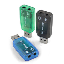 Load image into Gallery viewer, 1PC Portable 7.1USB External Independent Sound Card 3D No-Drive Usb Sound Card 5.1 Channel CM108 Audio Adapter New Speaker Interface For Laptop