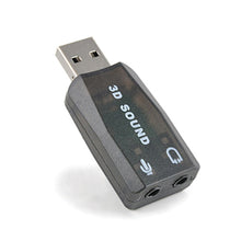 Load image into Gallery viewer, 1PC Portable 7.1USB External Independent Sound Card 3D No-Drive Usb Sound Card 5.1 Channel CM108 Audio Adapter New Speaker Interface For Laptop