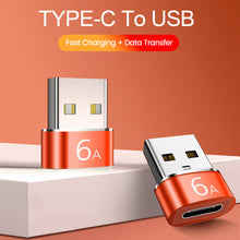 Load image into Gallery viewer, 6A/10A OTG Adapter USB3.0 To Type-C Charger PD Data Cable Accessories For Huawei Apple Ipad Computer
