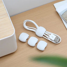 Load image into Gallery viewer, 1PC/5PCS Colorful Data Cable Organizer Earphone Charging Cable Storage Buckle Multifunctional Desktop Cable clamp
