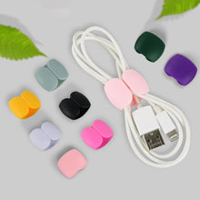 Load image into Gallery viewer, 1PC/5PCS Colorful Data Cable Organizer Earphone Charging Cable Storage Buckle Multifunctional Desktop Cable clamp