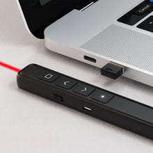 Load image into Gallery viewer, 2.4GhZ Multi-Function PPT Page Turning Pen Infrared Indication Wireless Laser Projection Pen USB Charging Whiteboard Remote Control Teaching Meeting Equipment