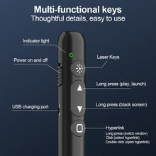 Load image into Gallery viewer, Multi-Function Wireless Laser Page Turning Pen USB Charging PPT Multimedia Function Projector Remote Control For Class Conference Speech