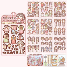 Load image into Gallery viewer, Dress Up Girls Stickers Cartoon Princess Change Clothes DIY Kawaii Toys Children Birthday Party Decoration