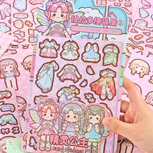 Load image into Gallery viewer, Dress Up Girls Stickers Cartoon Princess Change Clothes DIY Kawaii Toys Children Birthday Party Decoration