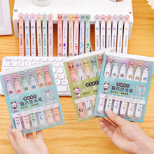 Load image into Gallery viewer, 6Pcs Kawaii Cat Claw Pastel Color Highlighters Drawing Art Markers Fluorescent Pen Gift Stationery Cute School Supplies