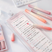 Load image into Gallery viewer, 4pcs/set Macaron Color Gradient Highlighter Pens Kawaii Stationery Students Marker Pen Drawing Tool Cute School Office Supplies