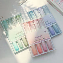 Load image into Gallery viewer, 4pcs/set Macaron Color Gradient Highlighter Pens Kawaii Stationery Students Marker Pen Drawing Tool Cute School Office Supplies