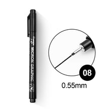 Load image into Gallery viewer, Pigment Liner Micron Pen set Manga markers Needle Pen Art Brush Hand-painted Hook Line Pens Sketch Fineliner Drawing Stationery