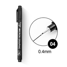 Load image into Gallery viewer, Pigment Liner Micron Pen set Manga markers Needle Pen Art Brush Hand-painted Hook Line Pens Sketch Fineliner Drawing Stationery