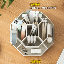 Load image into Gallery viewer, 360° Rotating Pen Holder 9-Grid Large Capacity Pencil Storage Box School Office Pen Stand Stationery Organizer Student Gift
