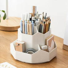 Load image into Gallery viewer, 360° Rotating Pen Holder 9-Grid Large Capacity Pencil Storage Box School Office Pen Stand Stationery Organizer Student Gift
