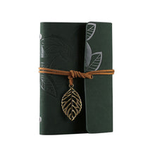 Load image into Gallery viewer, A7 Loose-leaf Photo Album PU Leather Kraft Paper Maple Leaves Cover Diary Notebook Vintage Cover Traveler Album Journals School Supplies