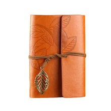 Load image into Gallery viewer, A7 Loose-leaf Photo Album PU Leather Kraft Paper Maple Leaves Cover Diary Notebook Vintage Cover Traveler Album Journals School Supplies