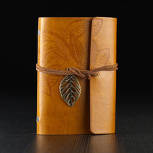 Load image into Gallery viewer, A7 Loose-leaf Photo Album PU Leather Kraft Paper Maple Leaves Cover Diary Notebook Vintage Cover Traveler Album Journals School Supplies