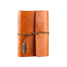 Load image into Gallery viewer, A7 Loose-leaf Photo Album PU Leather Kraft Paper Maple Leaves Cover Diary Notebook Vintage Cover Traveler Album Journals School Supplies