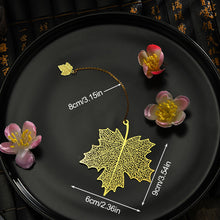 Load image into Gallery viewer, Gold Color Leaf Shape BookmarksWith Tassel Fashion Hollow Lotus Shape Book Marks Student Stationery School Office Supplies Gifts