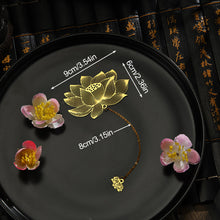 Load image into Gallery viewer, Gold Color Leaf Shape BookmarksWith Tassel Fashion Hollow Lotus Shape Book Marks Student Stationery School Office Supplies Gifts