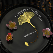 Load image into Gallery viewer, Gold Color Leaf Shape BookmarksWith Tassel Fashion Hollow Lotus Shape Book Marks Student Stationery School Office Supplies Gifts