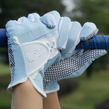 Load image into Gallery viewer, 1 Pair Women's Golf Gloves PU Fabric With Non-Slip Particles Breathable Sports Gloves Golf Supplies