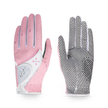Load image into Gallery viewer, 1 Pair Women's Golf Gloves PU Fabric With Non-Slip Particles Breathable Sports Gloves Golf Supplies