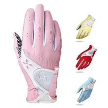 Load image into Gallery viewer, 1 Pair Women's Golf Gloves PU Fabric With Non-Slip Particles Breathable Sports Gloves Golf Supplies