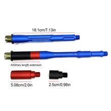 Load image into Gallery viewer, 1PC SI Aluminum Alloy Drivepipe Universal 19MM Extended Outer Tube 14 Reverse Teeth Kublai Khan M4 Interface CNC Splicing
