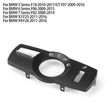 Load image into Gallery viewer, Car Head Lamp Rotary Button Headlight Switch Cover Panel For BMW 5 Series 7 Series GT F07 6 Series F06 7 Series F02 X3 F25 X4 F26