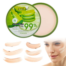 Load image into Gallery viewer, Waterproof Concealer Powder Aloe Vera Softening Powder Moisturizing Foundation Fixed Make Up Oil Control Facial Makeup Cosmetics