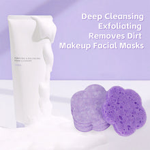 Load image into Gallery viewer, 10pcs Plum Blossom Compressed Wood Pulp Cotton Natural Facial Cleanser Face Washing Cleansing Sponge Cosmetic Puff