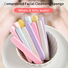 Load image into Gallery viewer, 10pcs Compressed Facial Cleanser Disposable Facial Sponge Makeup Remover Compressed Sponge Strip Face Washing Cleansing Sponge Cosmetic Puff