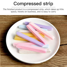 Load image into Gallery viewer, 50pcs Compressed Facial Cleanser Disposable Facial Sponge Makeup Remover Compressed Sponge Strip Face Washing Cleansing Sponge Cosmetic Puff