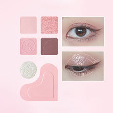 Load image into Gallery viewer, Romantic Collector's Six Color Eye Shadow Plate Love Powder Blusher Matte Fine Flash High Gloss Facelift Plate Multi-purpose Cosmetics