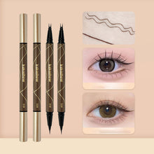 Load image into Gallery viewer, Double Head Eyeliner Liquid Pen Fast Drying Durable Long Lasting Ultra Fine Waterproof Oil Proof Silkworm Laying Pen Cosmetics