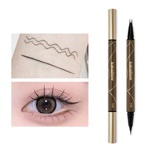 Load image into Gallery viewer, Double Head Eyeliner Liquid Pen Fast Drying Durable Long Lasting Ultra Fine Waterproof Oil Proof Silkworm Laying Pen Cosmetics