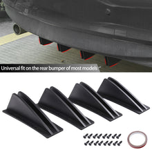 Load image into Gallery viewer, 4Pcs/Set Car Rear Bumper Strip Lip Dual Spoiler Diffuser Splitter Scratch Protector Anti-collision Protection