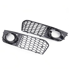 Load image into Gallery viewer, 2Pcs Car Honeycomb Mesh Fog Light Open Vent Grille Intake Cover Grill Parts for Audi A4 B8 RS4 2009 - 2012