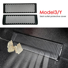 Load image into Gallery viewer, 2Pcs Under Seat Air Vent Cover Car Center Console Rear Backseat Outlet Protector Grille For Tesla Model 3 Y 2023 2022 2021 Accessories