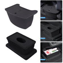 Load image into Gallery viewer, Car Rear Center Console Organizer Tray Flocking Rear Seat Storage Box with Cover Trash Case Can Garbage Bag For Tesla Model 3 Y Accessories