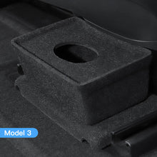 Load image into Gallery viewer, Car Rear Center Console Organizer Tray Flocking Rear Seat Storage Box with Cover Trash Case Can Garbage Bag For Tesla Model 3 Y Accessories