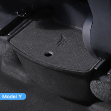 Load image into Gallery viewer, Car Rear Center Console Organizer Tray Flocking Rear Seat Storage Box with Cover Trash Case Can Garbage Bag For Tesla Model 3 Y Accessories