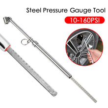 Load image into Gallery viewer, 10-160PSI Dual Chuck Head Vehicle Truck Service Tire Air Pressure Gauge Tool Truck Air Gage Accurate Wheel Tester Ruler Alloy for Car Van Bike