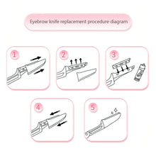 Load image into Gallery viewer, Folding Eyebrow Trimmer Anti Scratch Macro Stainless Steel Eyebrow Trimmer Safe Portable Eyebrow Trimming Knife Beauty Tool