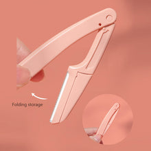 Load image into Gallery viewer, Folding Eyebrow Trimmer Anti Scratch Macro Stainless Steel Eyebrow Trimmer Safe Portable Eyebrow Trimming Knife Beauty Tool