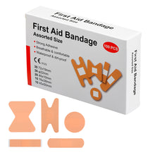 Load image into Gallery viewer, 100pcs Waterproof Variety Shapes Bandage Breathable First Band Aid Wound Dressing Medical Tape Wound Plaster Bandaids Health Care