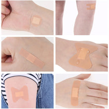 Load image into Gallery viewer, 100pcs Waterproof Variety Shapes Bandage Breathable First Band Aid Wound Dressing Medical Tape Wound Plaster Bandaids Health Care