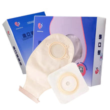 Load image into Gallery viewer, Two Piece Open Artificial Anal Ostomy Pocket for Medical Drainage Drainable Pouches with Hoop Barriers Ostomy Supplies Health Care