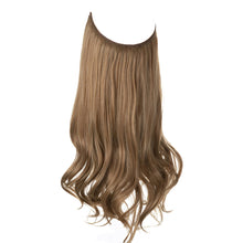 Load image into Gallery viewer, Synthetic Hair Extensions Fish Wire No Clips Fake Ombre Gradient Color Pink Blonde Brown Black Natural Wavy Hair Piece for Woman