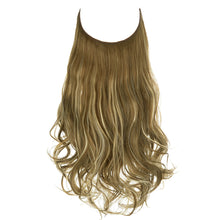 Load image into Gallery viewer, Synthetic Hair Extensions Fish Wire No Clips Fake Ombre Gradient Color Pink Blonde Brown Black Natural Wavy Hair Piece for Woman